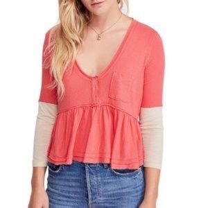 NWT Free People Heart of Mine Colorblock